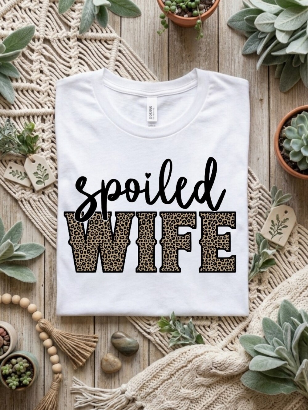 Spoiled wife shirt cheetah print cute popular trending